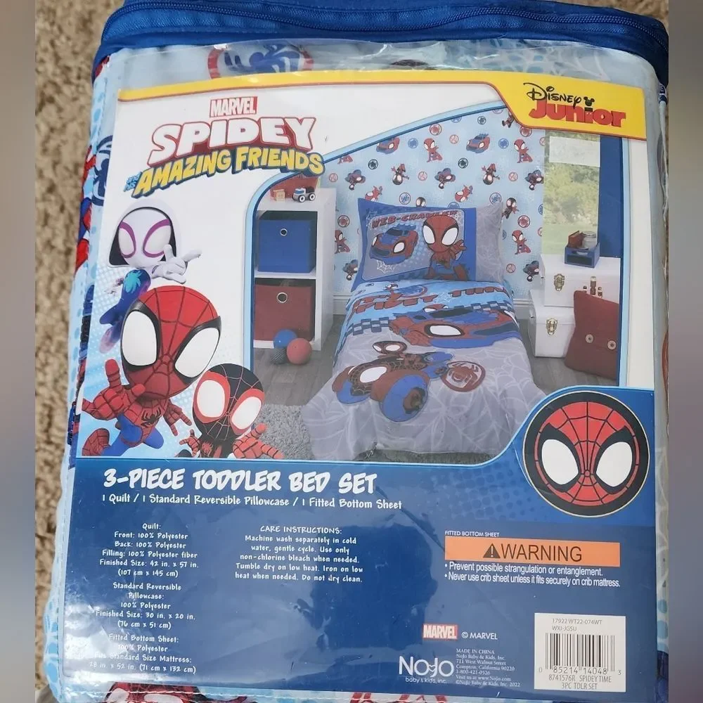 3 piece Marvel Spidey Amazing Friends Toddler Bed Set